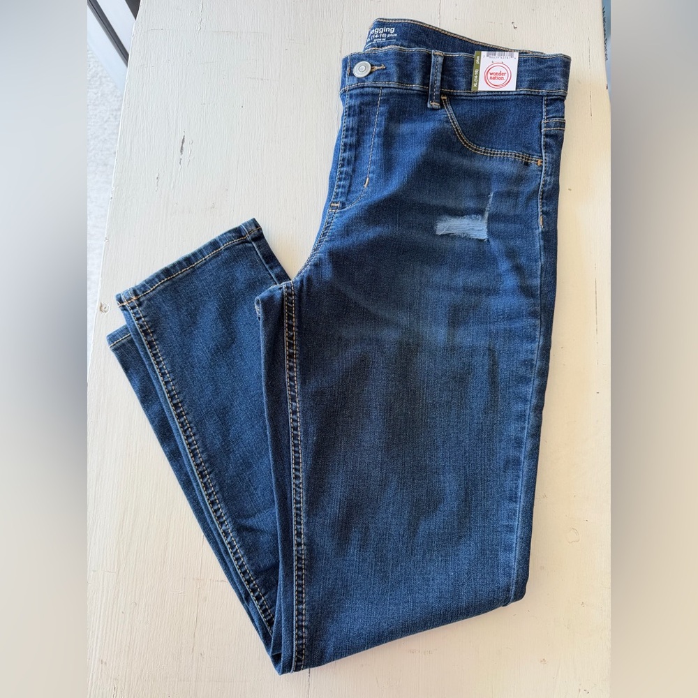 Wonder Nation Youth Jeggings Blue Denim Jeans - XL (14-16) Plus
